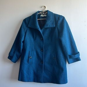 Blue Wool Blend Coat XXL Cleo